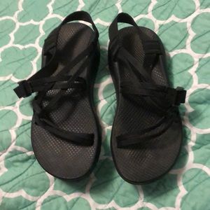 Black Criss Cross Chaco Sandals